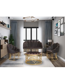 Yağmur antrasit çayseti koltuk takimi