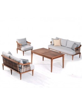 Oslo bahçe- ofis bekleme ahsap koltuk takımı