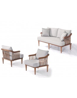 Oslo bahçe- ofis bekleme ahsap koltuk takımı 2+1+1