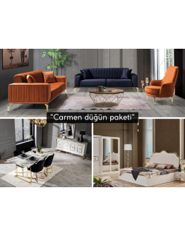 Carmen düğün paketi(HEDİYELİ orta sehpa ve kurulum)