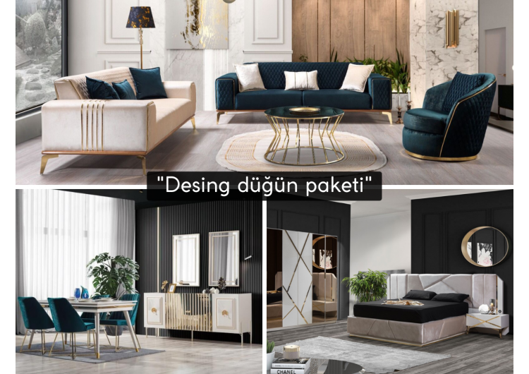 Desing düğün paketi(orta sehpa ve kurulum hediyeli)