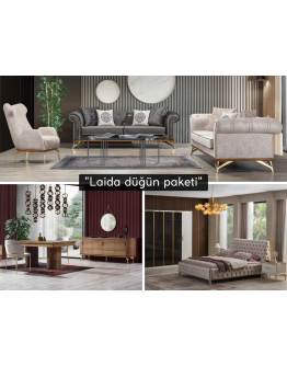 Laida düğün paketi(HEDİYELİ orta sehpa ve kurulum)