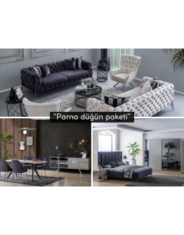 Parna Düğün Paketi (HEDİYELİ orta sehpa ve kurulum)