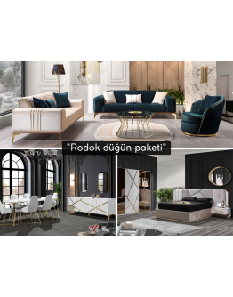 Rodok Düğün Paketi (HEDİYELİ orta sehpa ve kurulum)