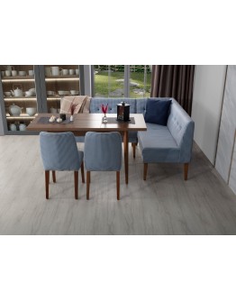 Walnut mutfak köşe masa sandalye takımı (ekbank)