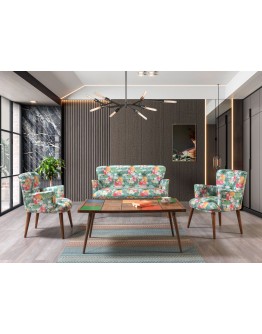 Carmen (1) Desenli kollu çayseti koltuk takımı